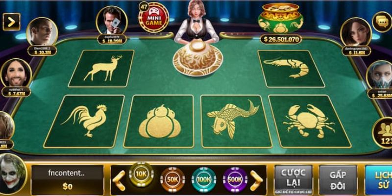 Bắt đầu chơi game Bầu Cua